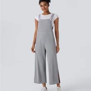 HA03.- Pocket Wide Leg Casual Overalls-Front and Back Wearable. Size Large